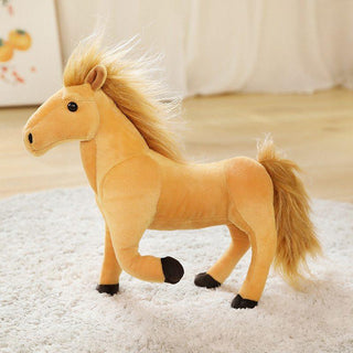 Beautiful Horse Plush Toys 12" light brown Stuffed Animals - Plushie Depot