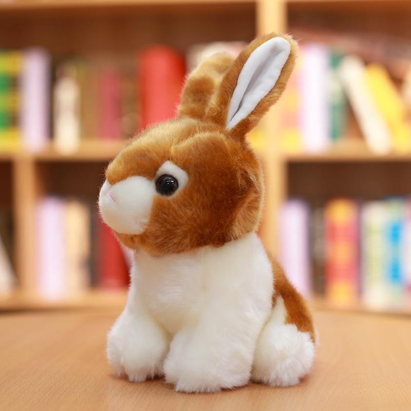 Simulation rabbit plush toy Brown Plushie Depot