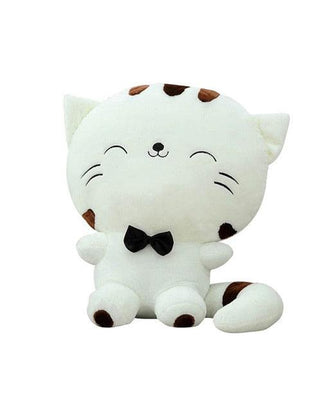 8" Cute Kawaii Cat with Bow Plush Dolls White Plushie Depot