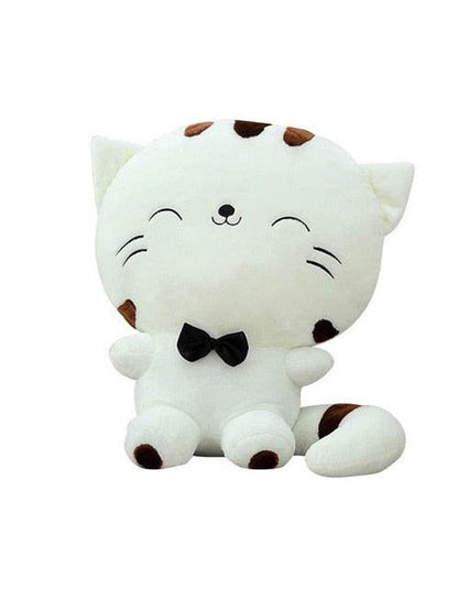 8" Cute Kawaii Cat with Bow Plush Dolls White Stuffed Animals - Plushie Depot