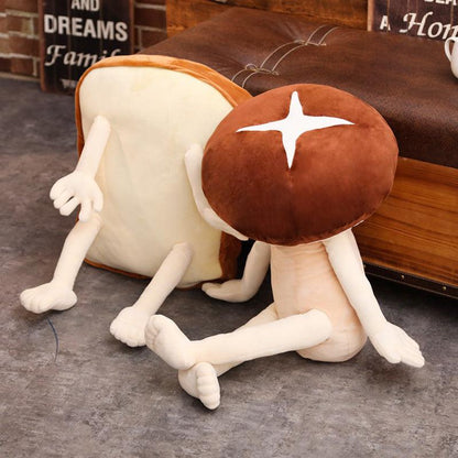 Bread with Arms and Legs Funny Plushy Plushie Depot