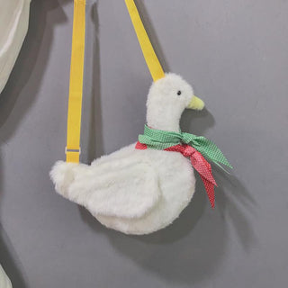 Plush duck shoulder bag White Plushie Depot