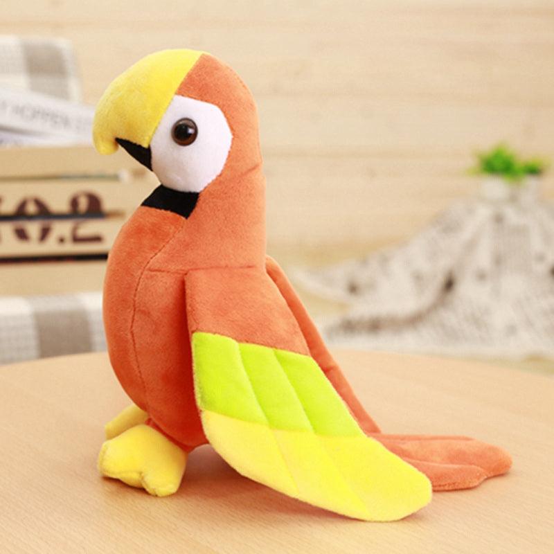 Simulation Parrot Bird Doll Plush Toy Orange Plushie Depot