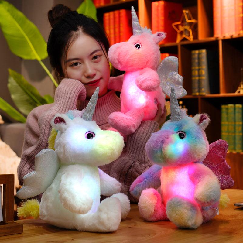 Glowing Cartoon Unicorn Plush Toys Stuffed Toys Plushie Depot