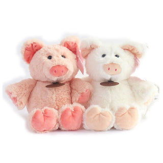9" Cute Cartoon White and Pink Pigs Stuffed Animal Plush Toys Plushie Depot