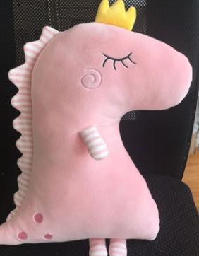 New Nordic Dinosaur Plush Pillow Kids Dinosaur Toys Pink Around 32CMx60CM Plushie Depot