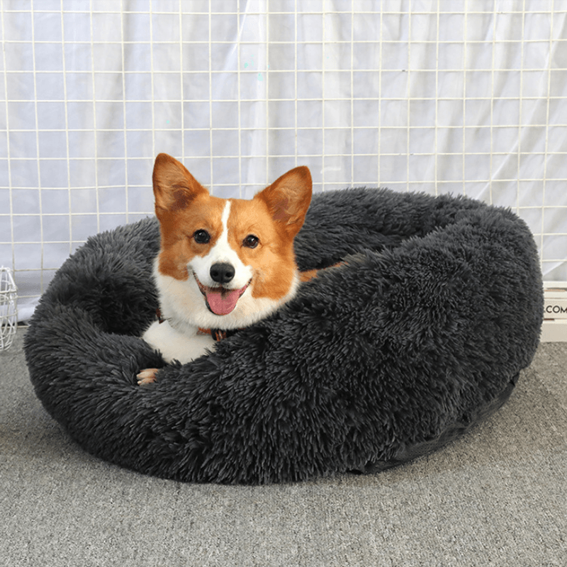 Round Plush Pet Dog Bed, Waterproof Bottom and Super Soft Pet Beds - Plushie Depot