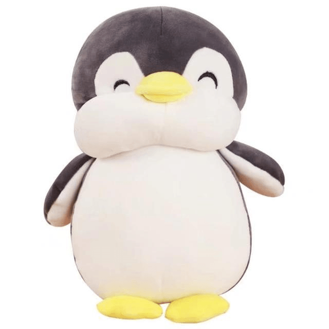 Chubby Happy penguin Stuffed Plush Doll Deep Grey Stuffed Animals - Plushie Depot