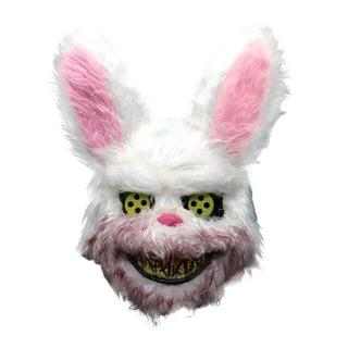 Evil Bloody Bunny Rabbit Halloween Horror Mask Plush White Plushie Depot