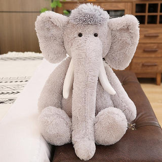 Kawaii Mammoth Elephant Plush Pillow 27" gray Plushie Depot