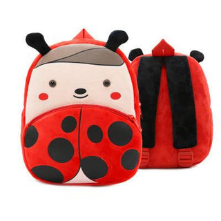 Cute Animal Plush Backpacks, Cartoon Book Bags for Children Ladybug Plushie Depot