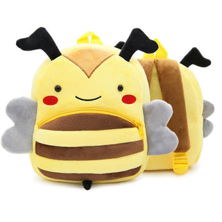 Cute Animal Plush Backpacks, Cartoon Book Bags for Children Bee Plushie Depot
