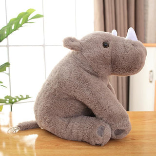 Rhino plush toy Brown | Plushie Depot