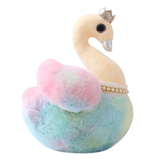 Kawaii Rainbow Princess Swan Plush Toys Plushie Depot