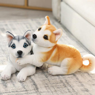 Cute Lifelike Dog Stuffed Animals Plushie Depot