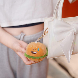 Kawaii Hamburger Keychain Plush Toy - Plushie Depot