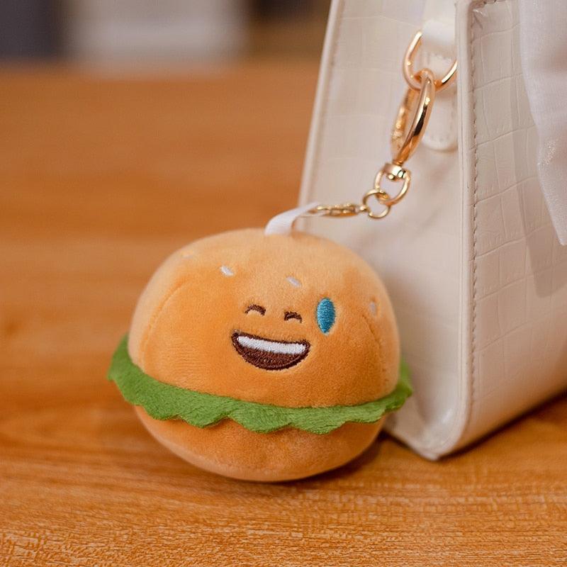 Kawaii Hamburger Keychain Plush Toy – Plushie Depot