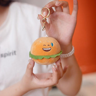Kawaii Hamburger Keychain Plush Toy Plushie Depot