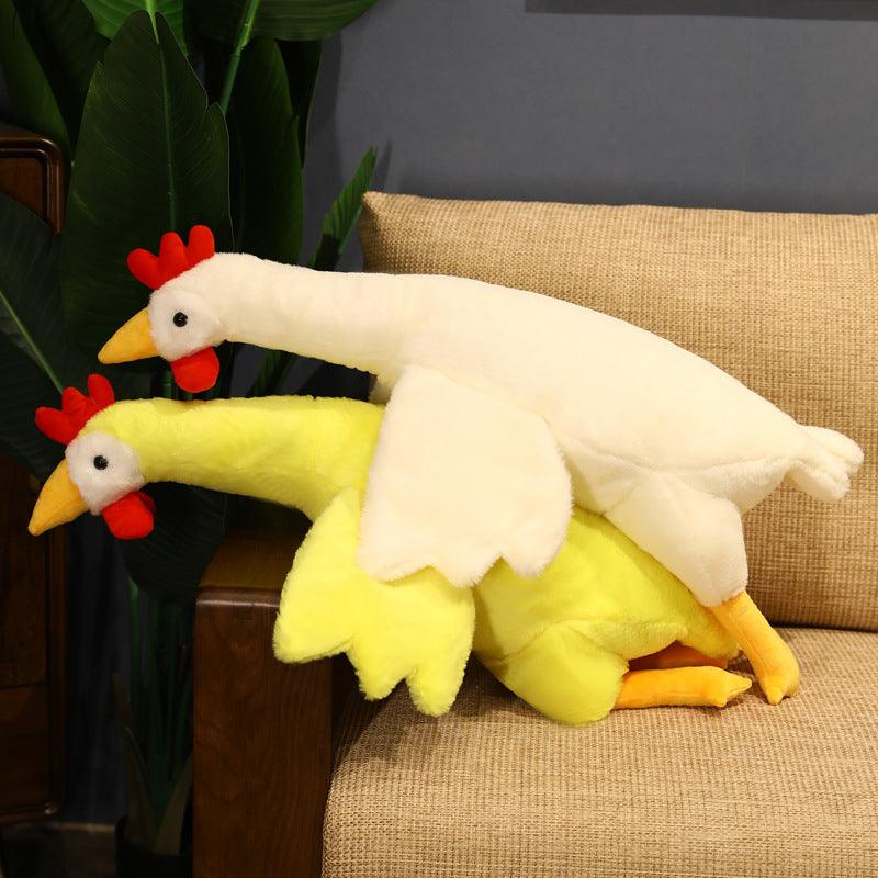 Giant Yellow and White Chickens Stuffed Animal Plush Toys, Great as a Body Pillow Stuffed Animals Plushie Depot