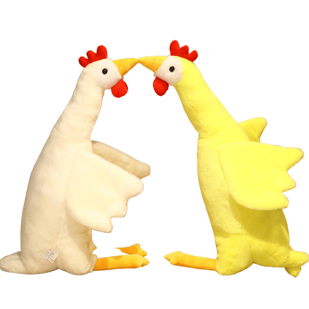 Giant Yellow and White Chickens Stuffed Animal Plush Toys, Great as a Body Pillow Stuffed Animals - Plushie Depot