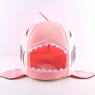 Shark Shaped Pet Bed For Small Dogs & Cats Pink Shark Plushie Depot