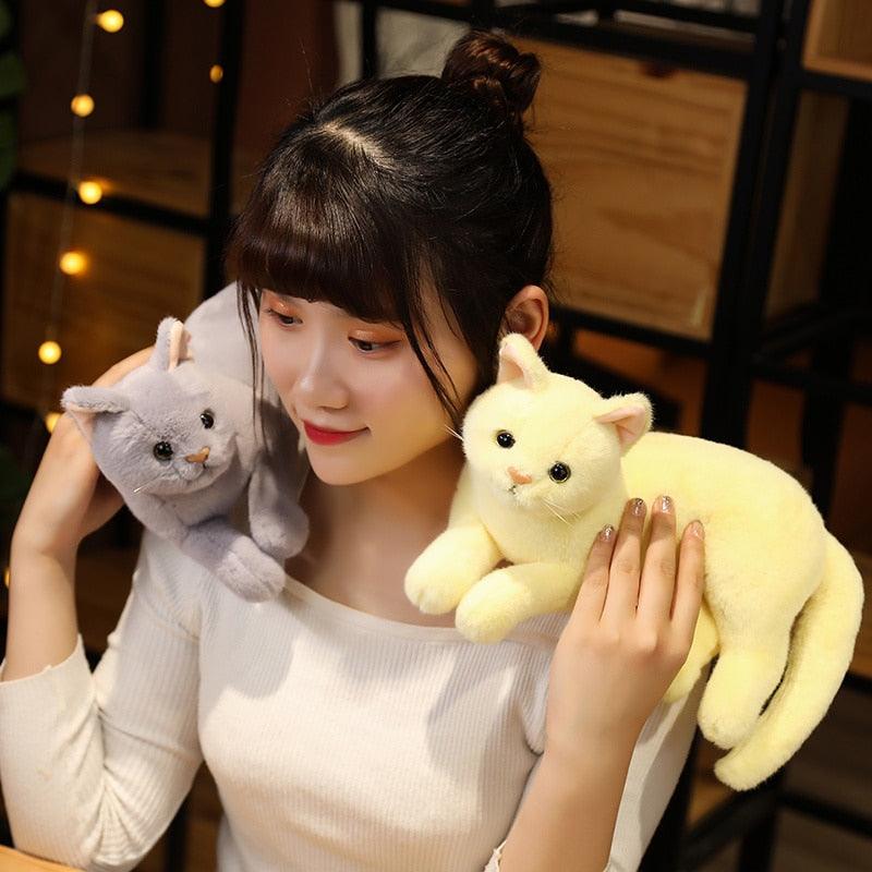 Kawaii Realistic Kitty Cat Plushies Stuffed Animals Plushie Depot