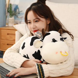 Cute Cow Plush Toy with a Nose Ring - Plushie Depot