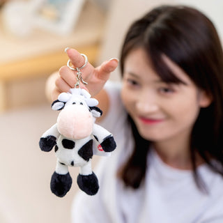 Cute Little Stuffed Cow Keychain Plush Toy Plushie Depot