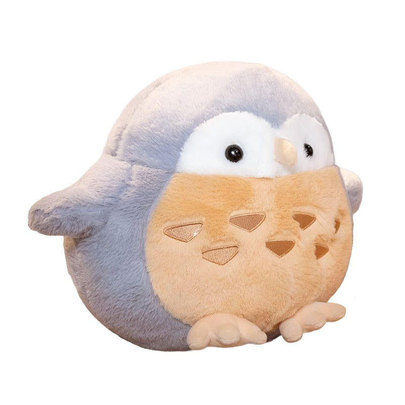 Soft Cuddly Snowy Owl Plush Toys Grey Stuffed Animals Plushie Depot