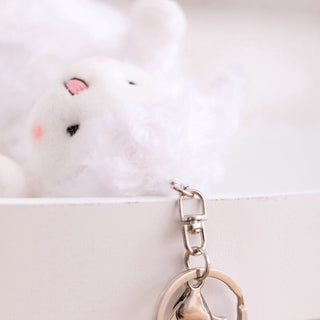 Fuzzy Lamb Keychain Plushie Plushie Depot