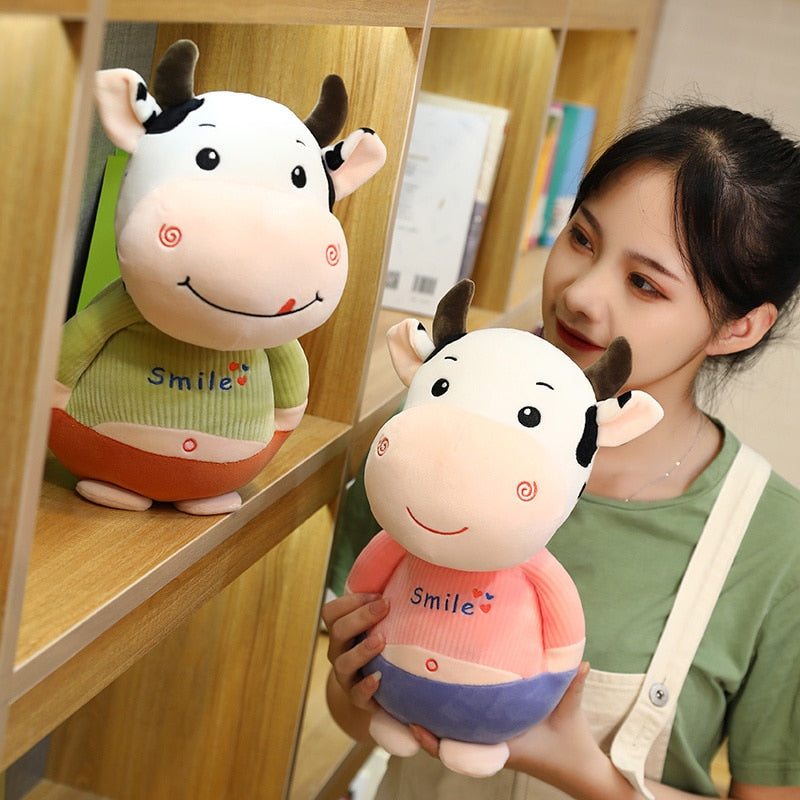 The Happy Smiling Cow Plushie Stuffed Animals - Plushie Depot