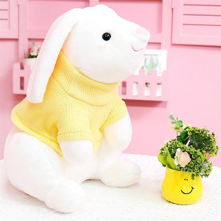 Kawaii Bunny Rabbit With a Sweater Plush Toys Yellow Plushie Depot