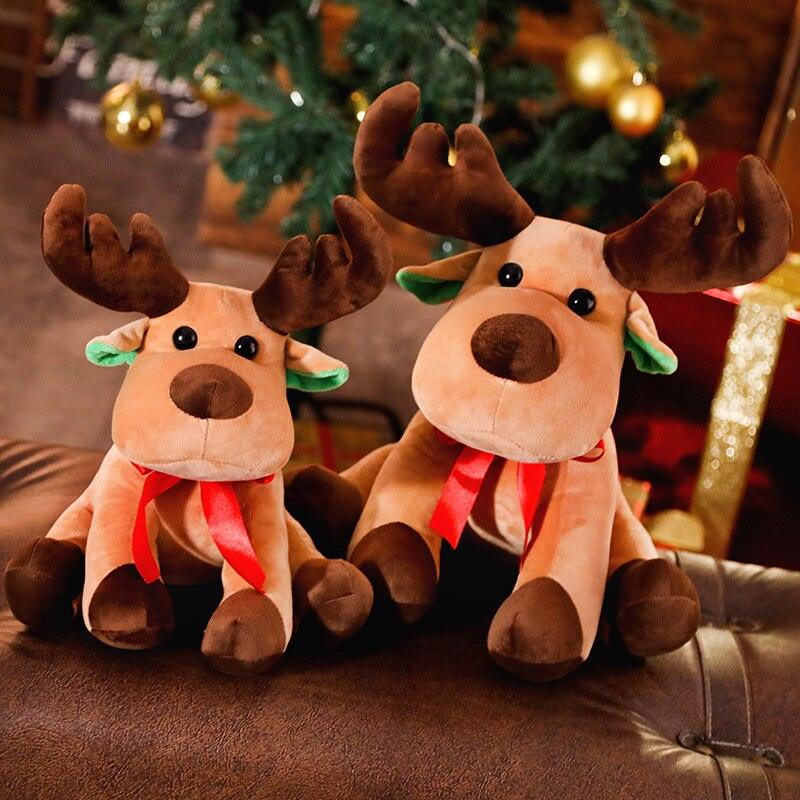 Cute Small Christmas Reindeer Plushie Stuffed Animals Plushie Depot