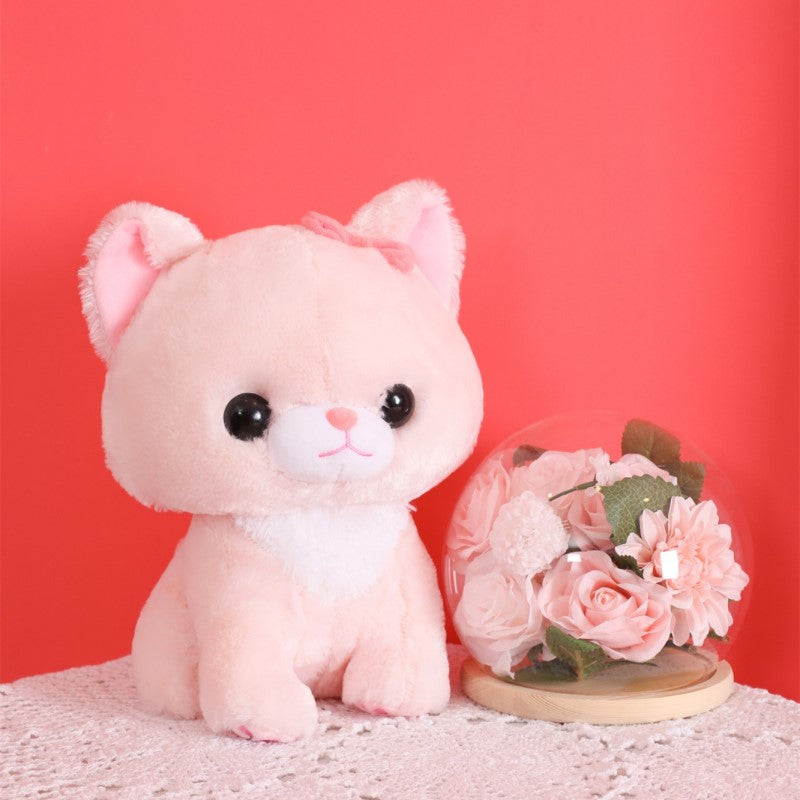 Cute Bowtie Kitty Cat Plushies pink Stuffed Animals Plushie Depot