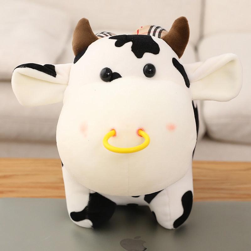 Cute Cow Plush Toy with a Nose Ring Stuffed Animals Plushie Depot