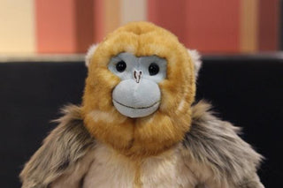Realistic Sitting Golden Monkey Stuffed Animal Stuffed Animals - Plushie Depot