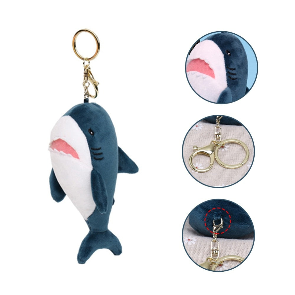 Cute Shark Plush Keychain Keychains Plushie Depot