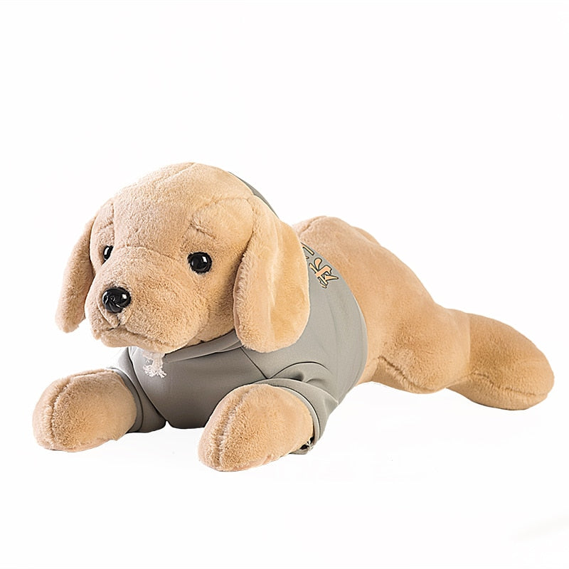 Adorable Golden Retriever Plushies with Hoodies Light Grey Stuffed Animals - Plushie Depot