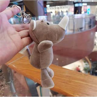Super Cute Rhino Plush Keychains Plushie Depot