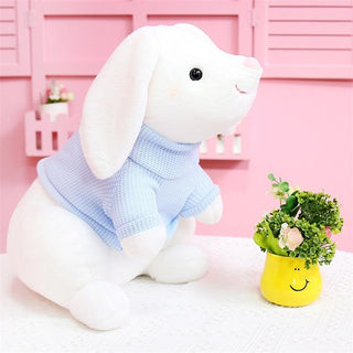 Kawaii Bunny Rabbit With a Sweater Plush Toys Blue Plushie Depot