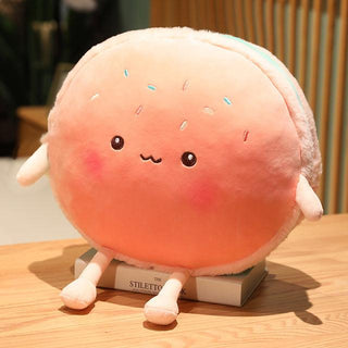 Super Funny Hamburger Plushies pink Macaron Stuffed Toys - Plushie Depot