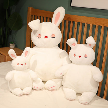 Chubby Sleepy Bunnie Plushies Stuffed Animals - Plushie Depot