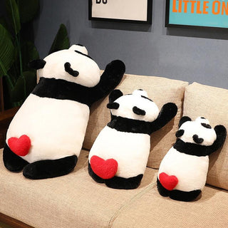 Cute Super Soft Panda Plushie with a Heart Shaped Tail - Plushie Depot