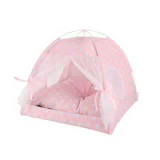 Adorable Doggy & Kitty Pet Tent Beds Pink Football Plushie Depot