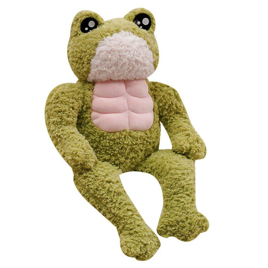 Funny Muscle Frog Plush Toy Green Stuffed Animals - Plushie Depot