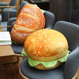 Sandwich and Hamburger Plush Seat Cushion Pillows Plushie Depot