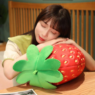 Realistic Giant Strawberry Plush Toy Plushie Depot