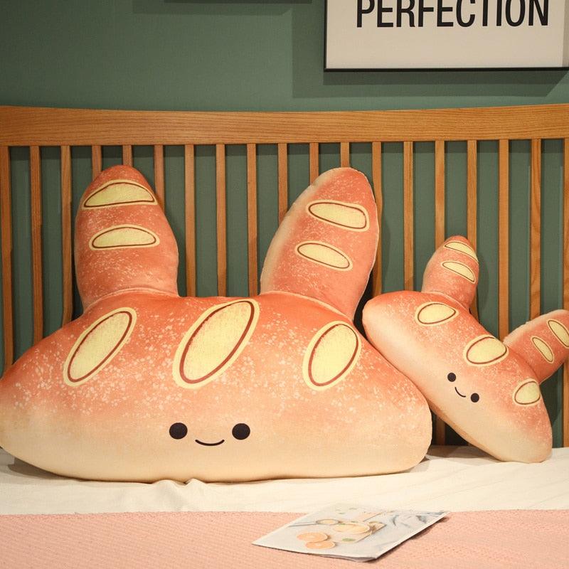 Cute Bunny Shaped Bread Plush Pillow Pillows Plushie Depot
