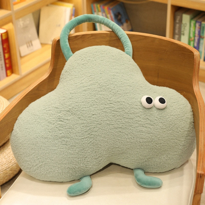 Kawaii Cloud Monster Plush Pillows Green Pillows Plushie Depot