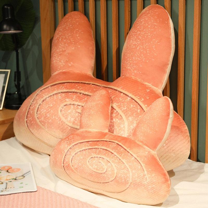 Cute Bunny Shaped Bread Plush Pillow Pillows Plushie Depot
